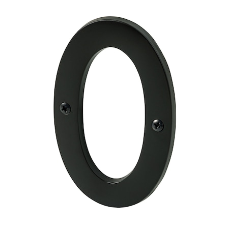 Pamex 4in Heavy Duty House Number # 0 Matte Black Finish DD074S0BL